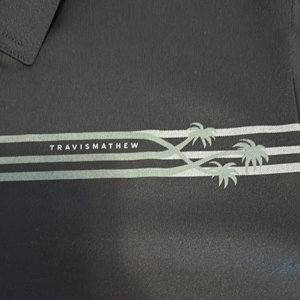 Travis Mathew Black Polo Shirt Casual Wear - Picture 3 of 9